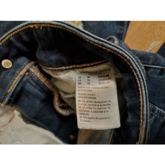 2020 American Eagle Womens Next Level Stretch Jegging Crop High Rise Jeans Sz 00 - Picture 4 of 7